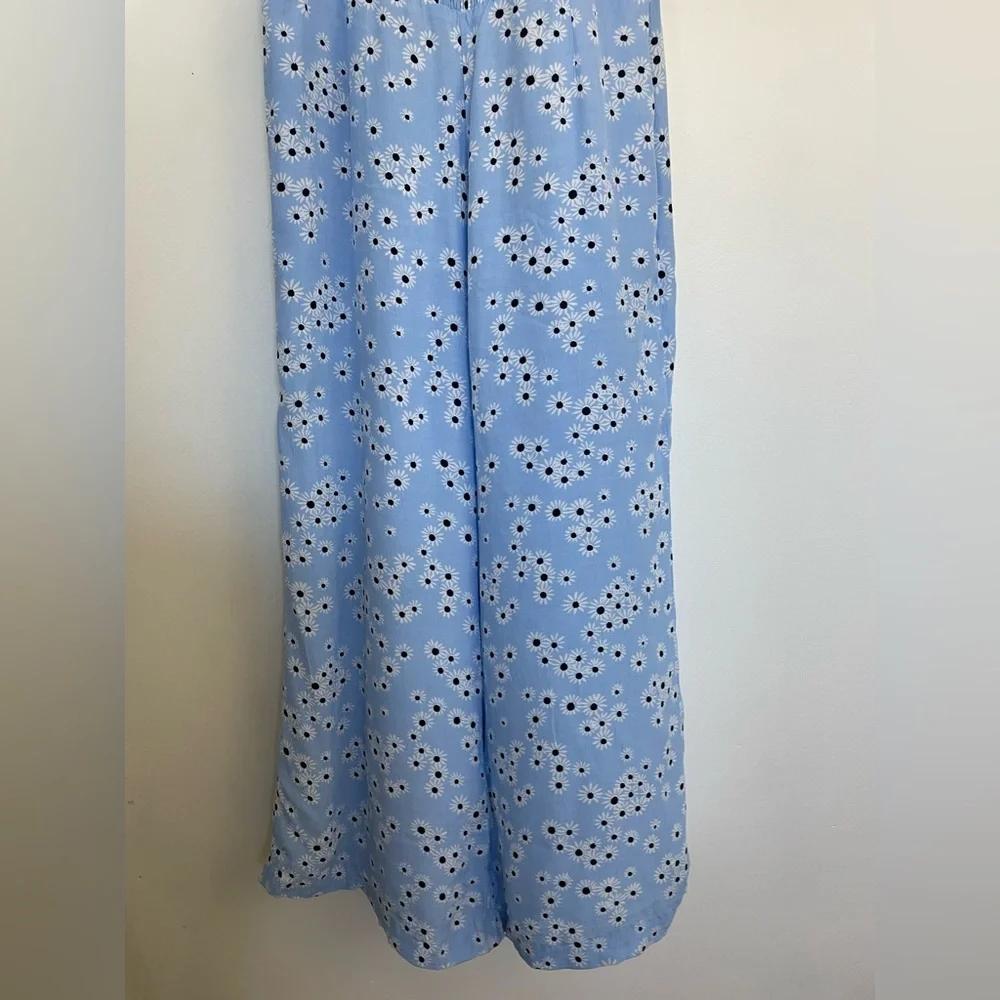 FAITHFULL THE BRAND Essa Floral Della Jumpsuit Size 8 Smocked Bodice Puff Sleeve - Picture 5 of 8